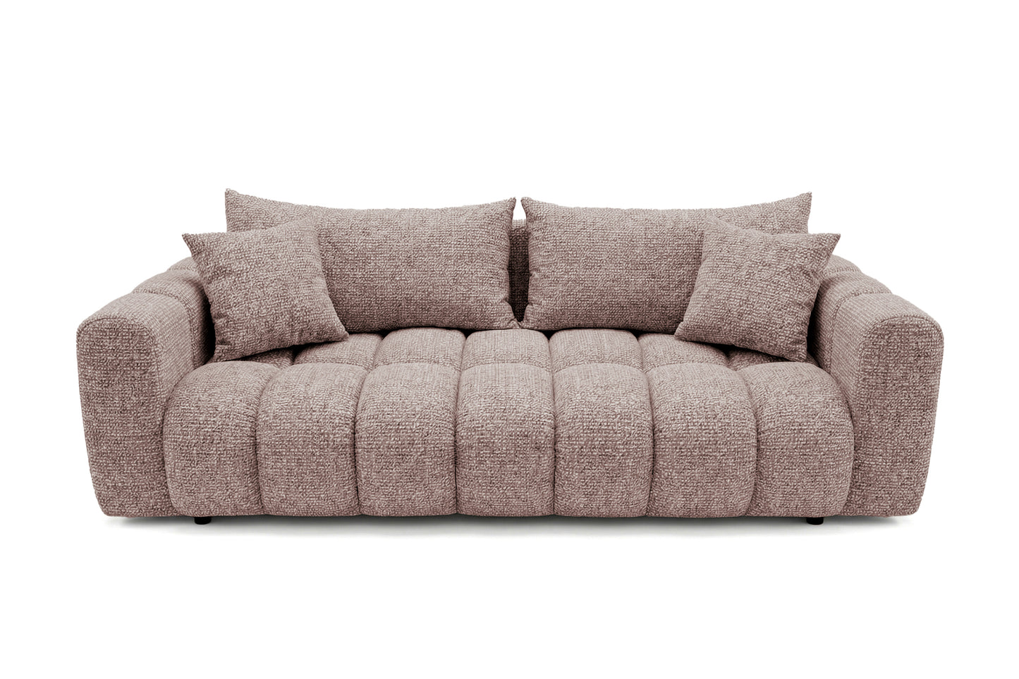 Schlafsofa COSMO 240cm  HR-Schaum Strukturstoff Puente 68 Altrosa